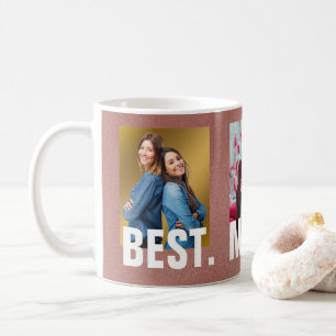 Bäst för familjfoto för mamma någonsin rosa gu kaffemugg