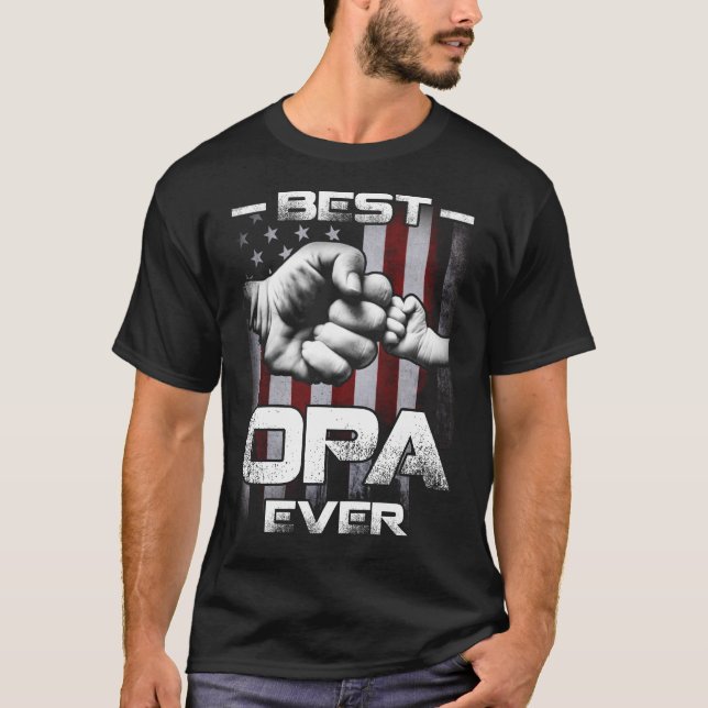 Bäst för opa Näve-bula någonsin T-tröja T Shirt (Framsida)