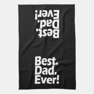 Bäst för pappa utropsvart någonsin/vitfars dag kökshandduk