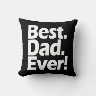 Bäst för pappa utropsvart någonsin/vitfars dag kudde