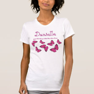 Bäst förskole- rosa fjärilar V17 för lärare Tee Shirt