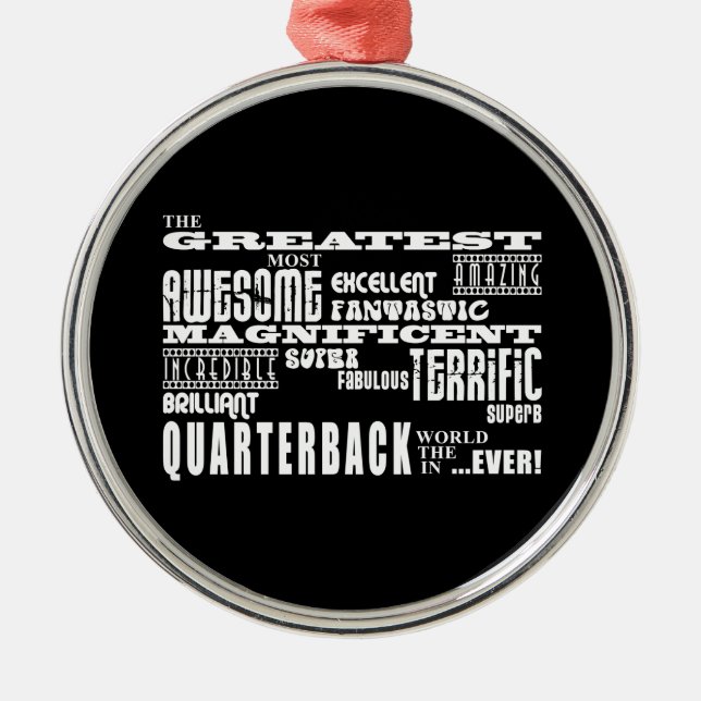 Bäst fotbollQuarterbacks: Mest underbar Julgransprydnad Metall (Framsidan)