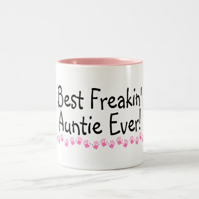 Bäst Freakin Auntie Någonsin Två-Tonad Mugg (Center)