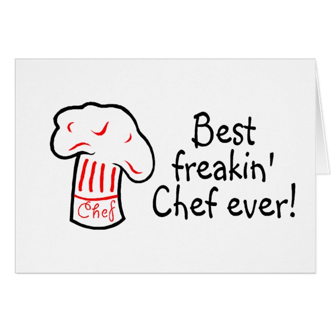 Bäst Freakin kock någonsin Hälsningskort (Framsidan Horizontal)