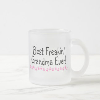Bäst Freakin mormor någonsin Frostad Glasmugg