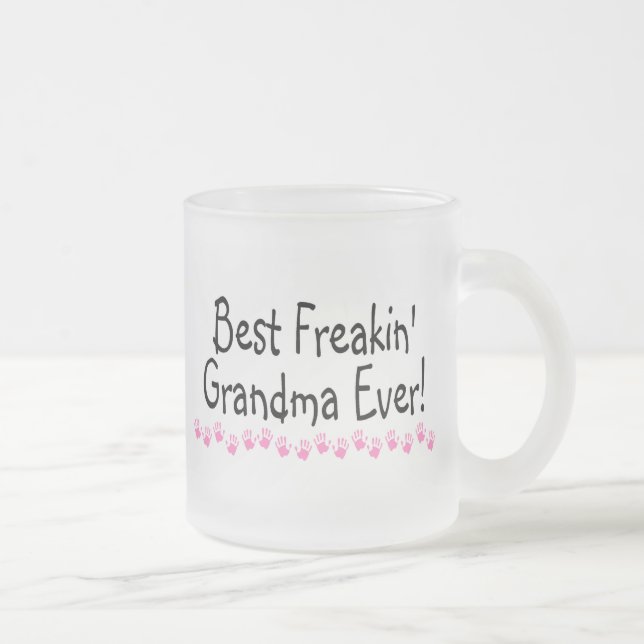 Bäst Freakin mormor någonsin Frostad Glasmugg (Höger)