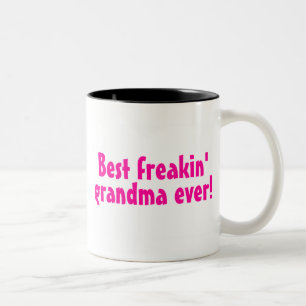 Bäst Freakin mormor någonsin (rosor) Två-Tonad Mugg