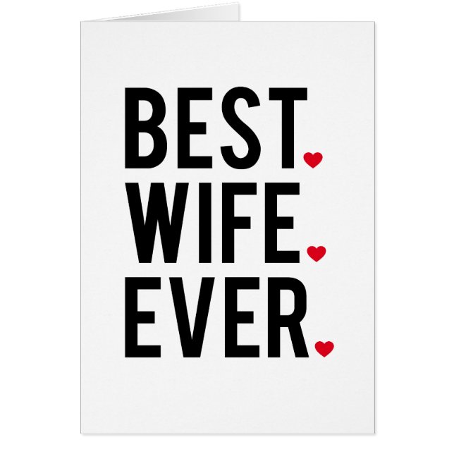 Bäst fru någonsin hälsningskort (Framsidan)