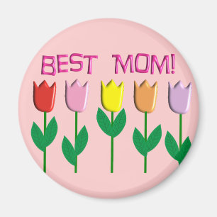 Bäst gåvor för mammatulpandesign magnet