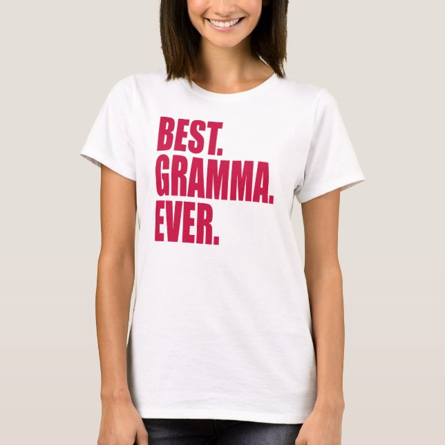 Bäst. Gramma. Aldrig. rosa Tee (Framsida)