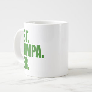 Bäst. Grampa. Aldrig.(grön) Jumbo Mugg