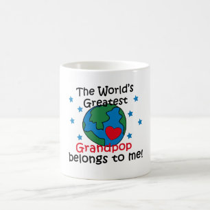 Bäst Grandpop hör hemma till mig Kaffemugg