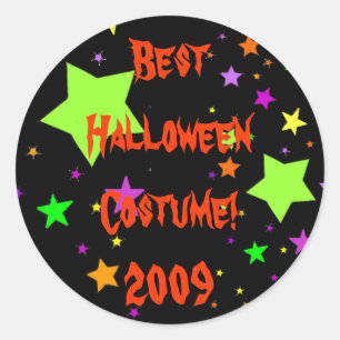 Bäst Halloween dräkt! 2009 Runt Klistermärke