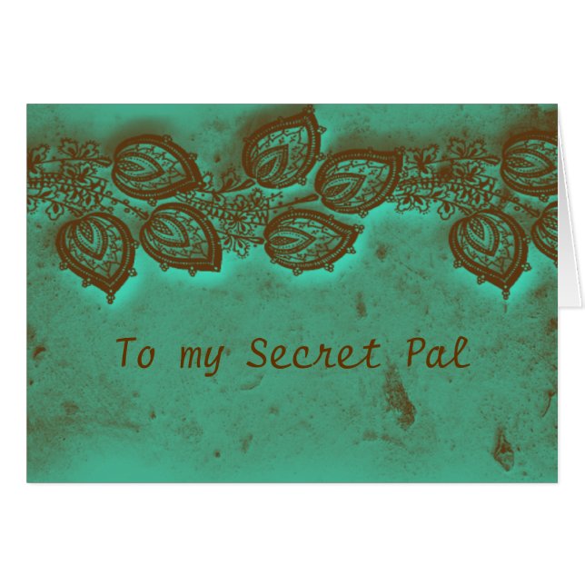 Bäst hemlig Pal Hälsningskort (Framsidan Horizontal)