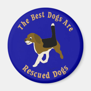Bäst hundar är den räddade beaglen), magnet