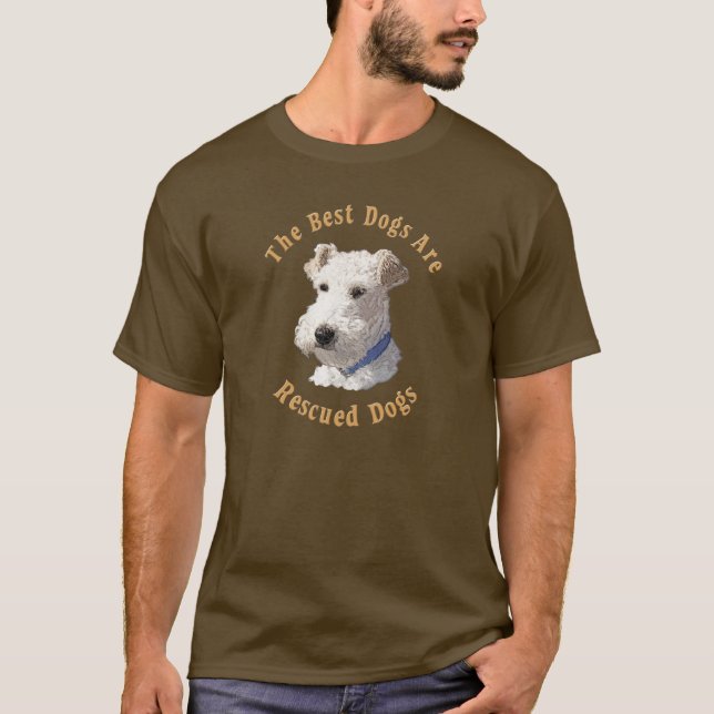 Bäst hundar räddas binder foxterrier), tee (Framsida)