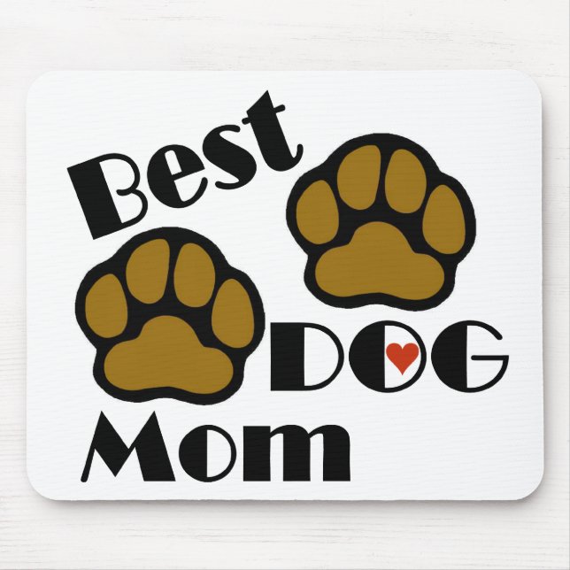 Bäst hundmammadator Mousepad Musmatta (Framsidan)
