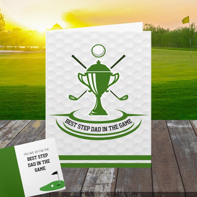 Bäst i Spelet Personlig Golf Folding Present Kort (Golf Best by Par Best in the Game Folding Gift Greeting Card for Him or Her)