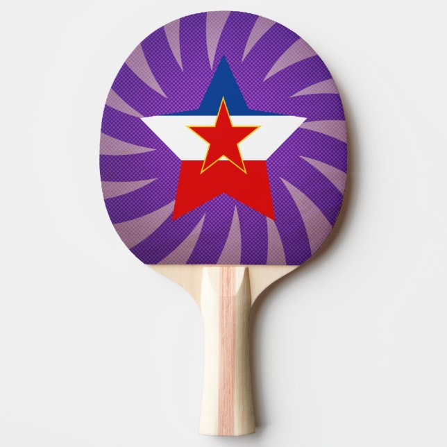 Bäst Jugoslavien flaggadesign Pingisracket (Framsidan)