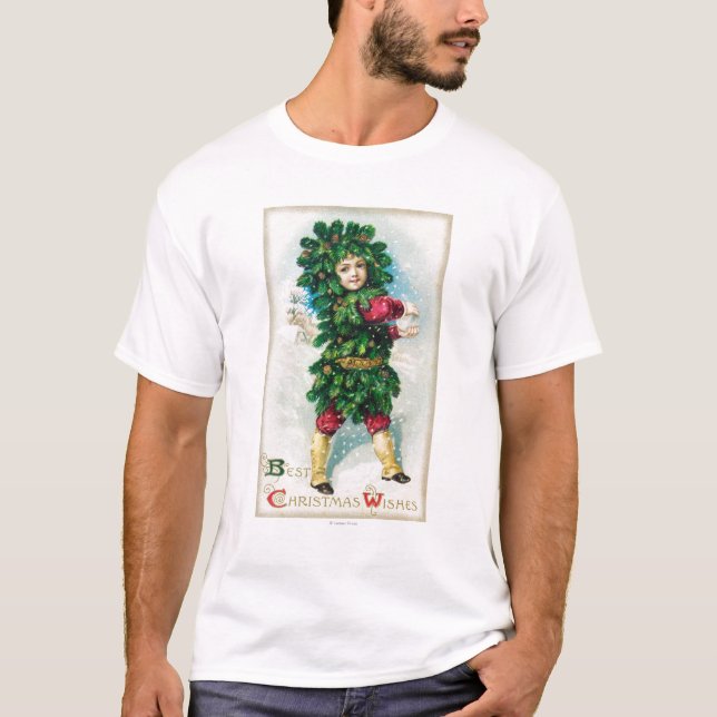 Bäst julönskemålman i vintergrönt lag t-shirt (Framsida)