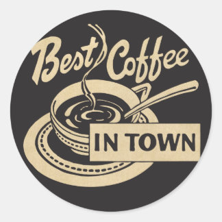 Bäst kaffe i Town Runt Klistermärke