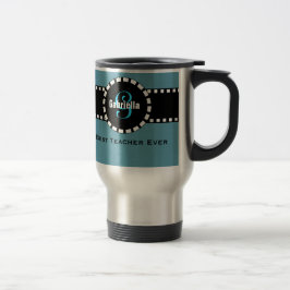 Bäst kända BLÅTT V04 för för LÄRAREMonogram och Resemugg