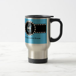 Bäst kända BLÅTT V05 för för LÄRAREMonogram och Resemugg