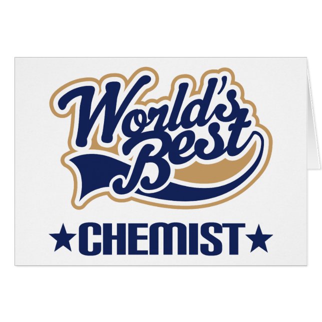 Bäst kemist för världar hälsningskort (Framsidan Horizontal)