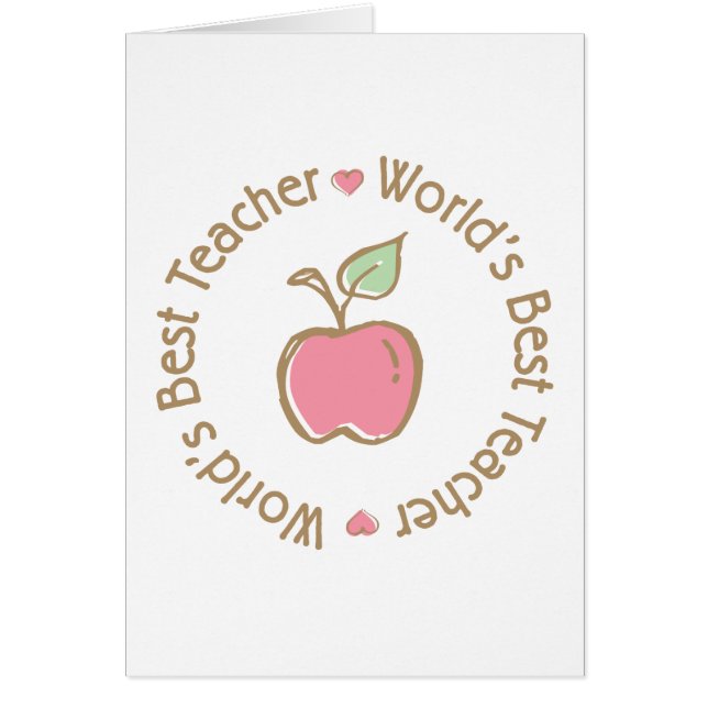 Bäst lärare för världar hälsningskort (Framsidan)