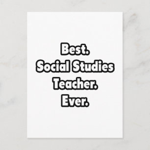 Bäst. Lärare i social. Aldrig. Vykort
