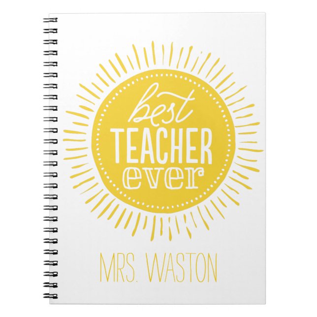 Bäst lärare någonsin, beställnings- anteckningsbok (Framsidan)