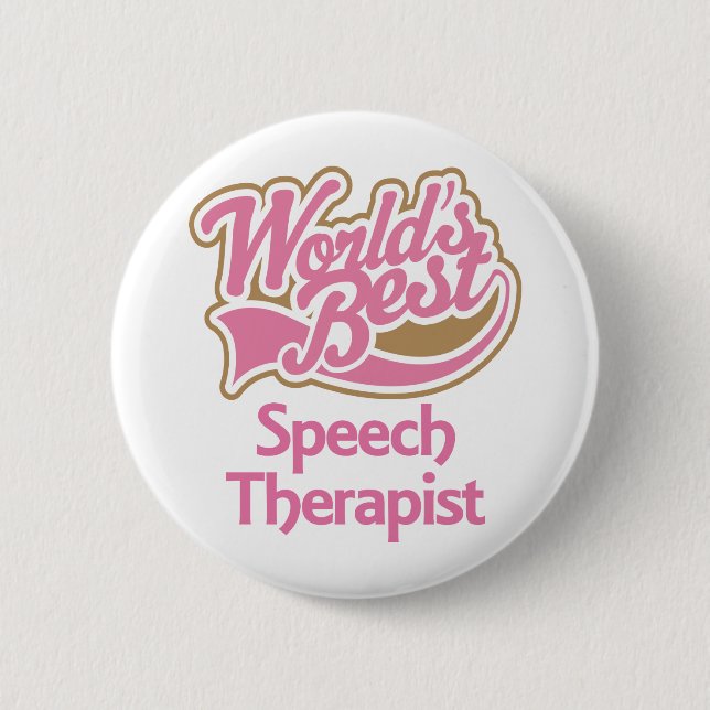Bäst logoped för gulliga rosa världar knapp (Framsida)