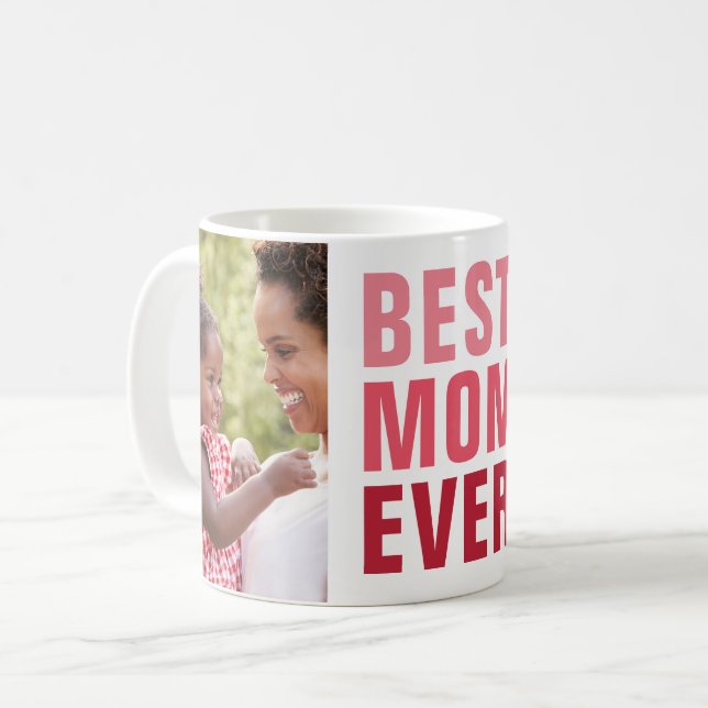 Bäst. Mamma. Aldrig. 2 Photo Keepsaki Gift Kaffemugg (Framsida vänster)