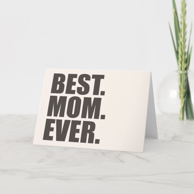 Bäst. Mamma. Aldrig. Helgkort (Framsida)