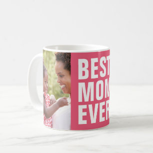 Bäst. Mamma. Aldrig. Mors dag 2-fotokaffe Mugg