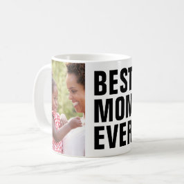 Bäst. Mamma. Aldrig. Mors dag 2-fotokaffe Mugg