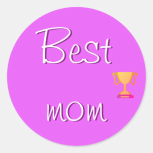 Bäst mamma Emoji Runt Klistermärke