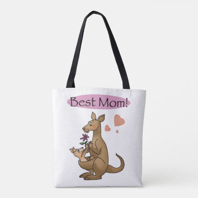 bäst mamma (kängurun) - mors dag tygkasse (Baksida)
