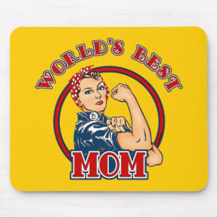 Bäst mamma Mousepad för Rosie Riveter Musmatta