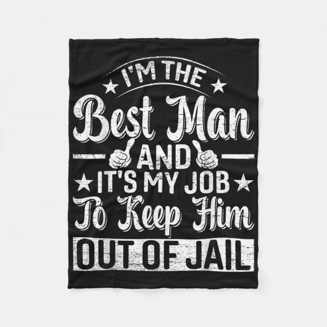 Bäst man bröllop groom män rolig bridal bachelor P Fleecefilt (Framsidan)