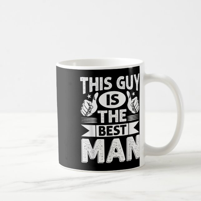 Bäst man bröllop marbrudgumman rolig brud bachelor kaffemugg (Höger)