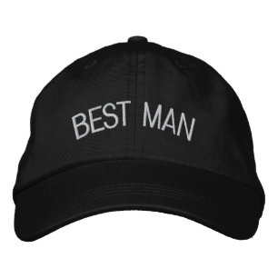 BÄST MAN-eget namn BLACK A07C7L Broderad Keps