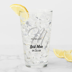 Bäst man för bröllopMonogramtypografi Glaskopp