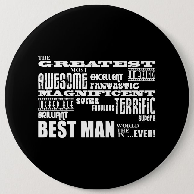 Bäst manar för brölloptack: Mest underbar bäst man Knapp (Framsida)