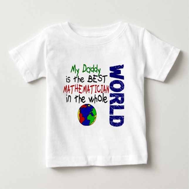 Bäst Mathematician i värld 2 (pappan) Tee Shirt (Framsida)