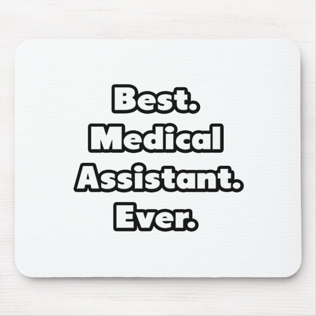 Bäst. Medicinsk assistent. Aldrig. Musmatta (Framsidan)