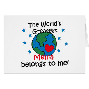 Bäst Mema hör hemma till mig Hälsningskort