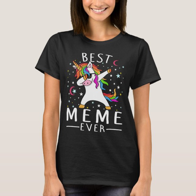 Bäst meme som baddar någonsin UnicornT-tröja T Shirt (Framsida)