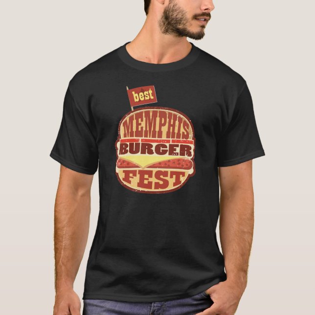Bäst Memphis hamburgareFest Tee (Framsida)