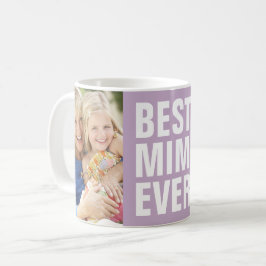 Bäst. Mimi. Aldrig. Mors dag 2-fotokaffe Mugg